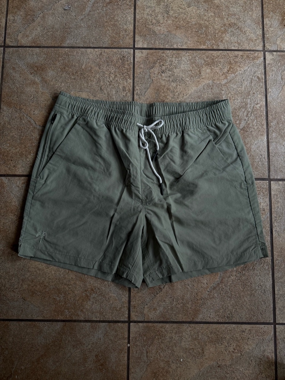 NWT OAS Quick Dry Tailored Fit 4.3" Swim Trunks Green Size XL